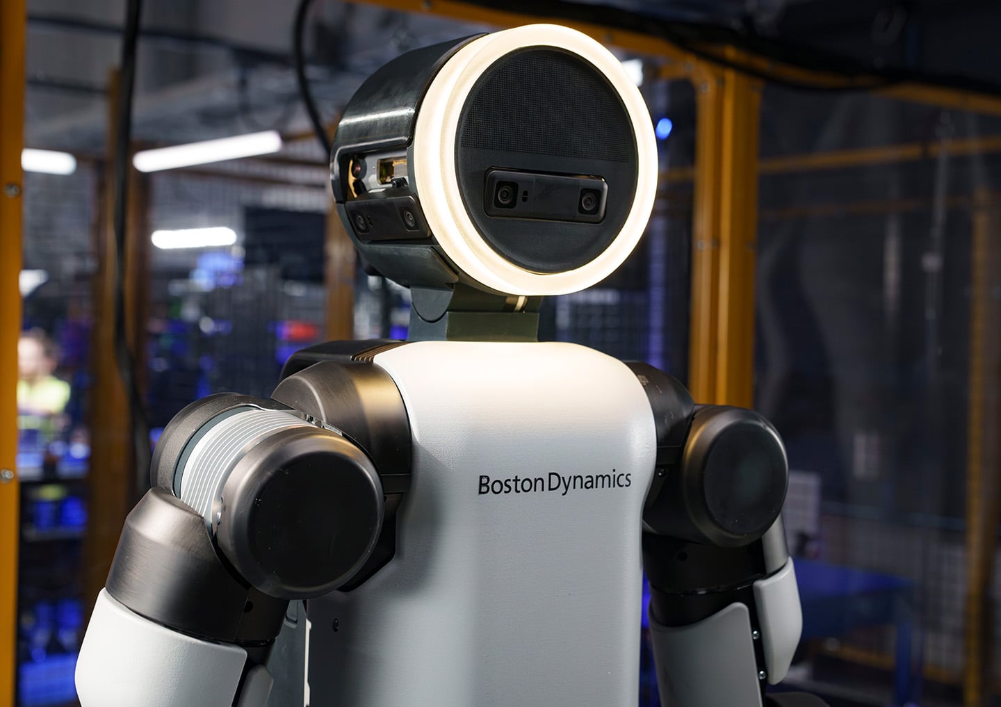 a three-quarters profile of the Atlas robot
